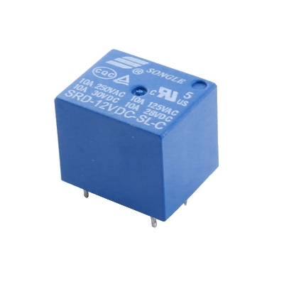 Picture of 12V Relay DC-12V DC12V 10A 250VAC 5 Pin Coil SPDT Power Relays Universal Power Relay Switch -2pcs(Blue)