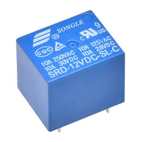 Picture of 12V Relay DC-12V DC12V 10A 250VAC 5 Pin Coil SPDT Power Relays Universal Power Relay Switch -2pcs(Blue)