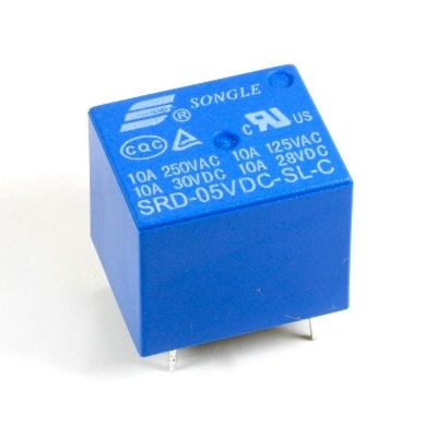 Picture of SRD-5VDC-SL-C Mini 5V DC 10A Relay 5 Pin Coil SPDT Power Relays Universal Power Relay Switch -2pcs(Blue)