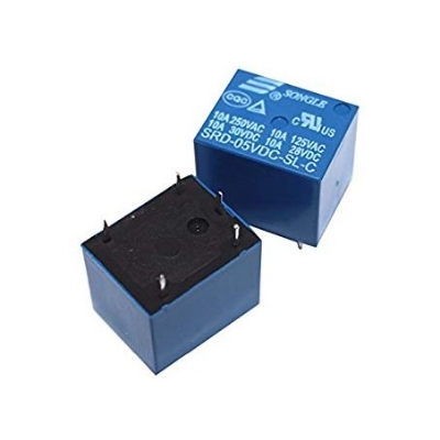 Picture of SRD-5VDC-SL-C Mini 5V DC 10A Relay 5 Pin Coil SPDT Power Relays Universal Power Relay Switch -2pcs(Blue)