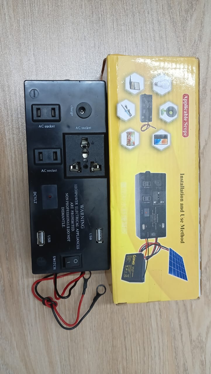 Picture of 12V DC to 220V AC Converter Inverter 100 Watt with 5v usb output(Black)