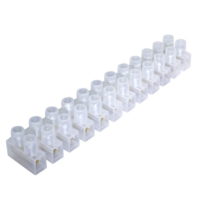 Picture of Terminal Block Connector Strip 10 A 12 way 6mm wire connector(White)