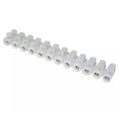 Picture of Terminal Block Connector Strip 10 A 12 way 6mm wire connector(White)