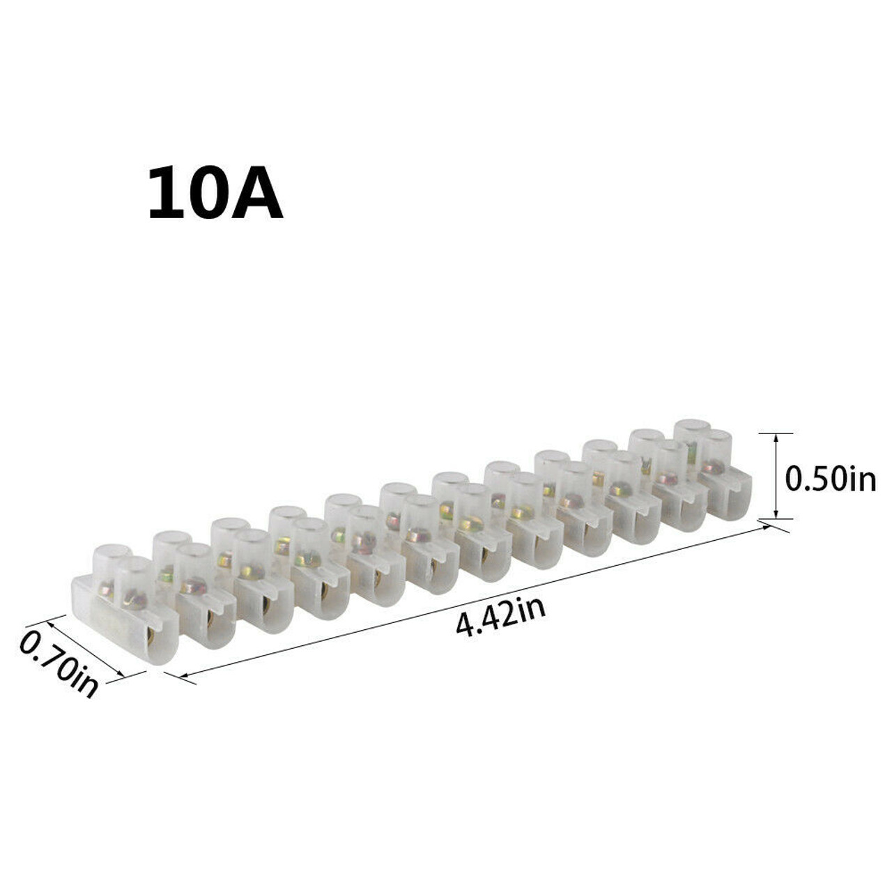 Picture of Terminal Block Connector Strip 10 A 12 way 6mm wire connector(White)
