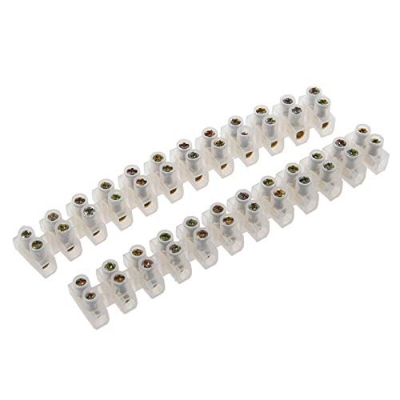 Picture of Terminal Block Connector Strip 16 A 12 way wire connector(White)