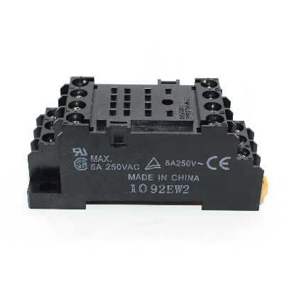 Picture of Omron PYF14A 14-Pin Relay Socket for DIN Rail and Surface Mounting(Black)