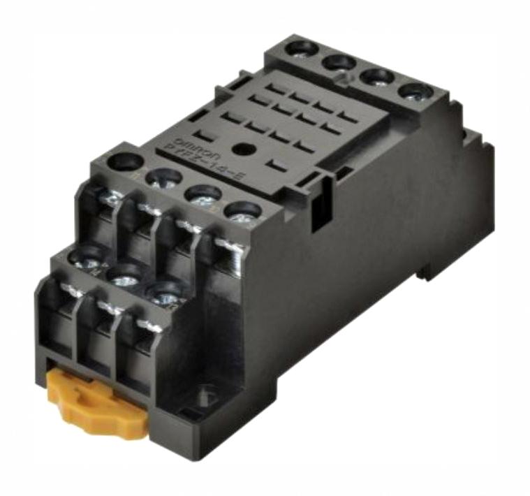 Picture of Omron PYF14A 14-Pin Relay Socket for DIN Rail and Surface Mounting(Black)
