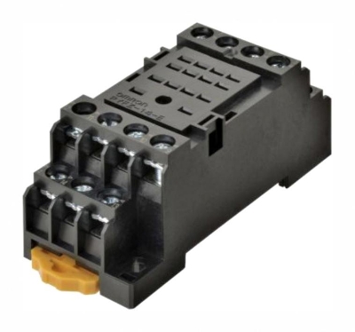 Picture of Omron PYF14A 14-Pin Relay Socket for DIN Rail and Surface Mounting(Black)