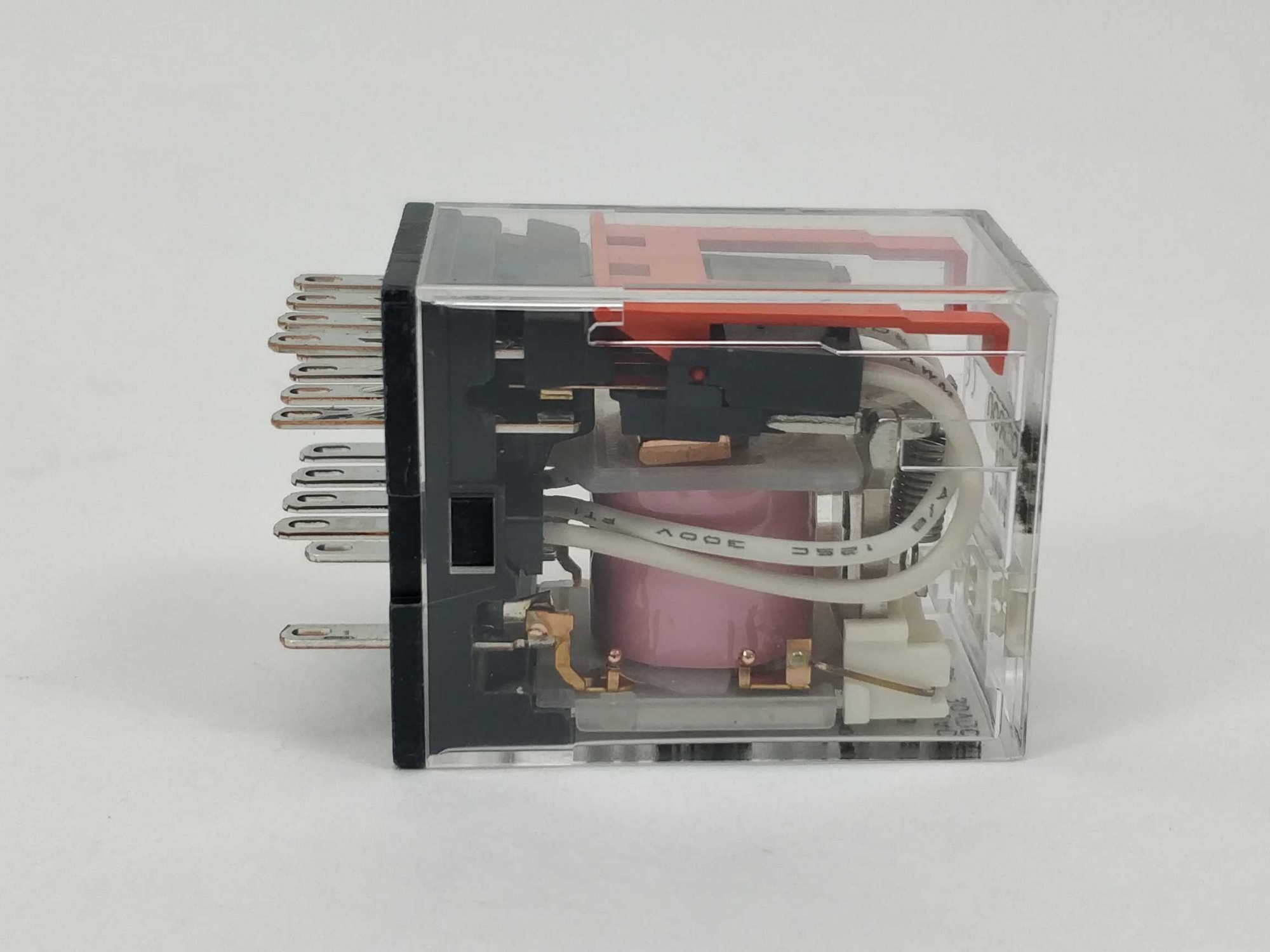 Picture of Omron MY4N 4-Pole Miniature Power Relay with Plug-in Terminals and Operation Indicator(White)