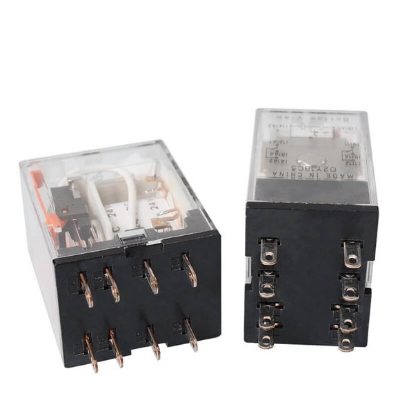 Picture of Omron MY4N 4-Pole Miniature Power Relay with Plug-in Terminals and Operation Indicator(White)