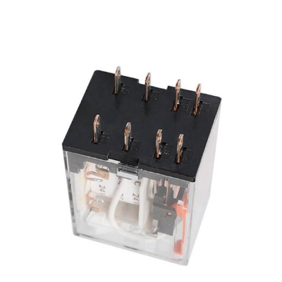 Picture of Omron MY4N 4-Pole Miniature Power Relay with Plug-in Terminals and Operation Indicator(White)