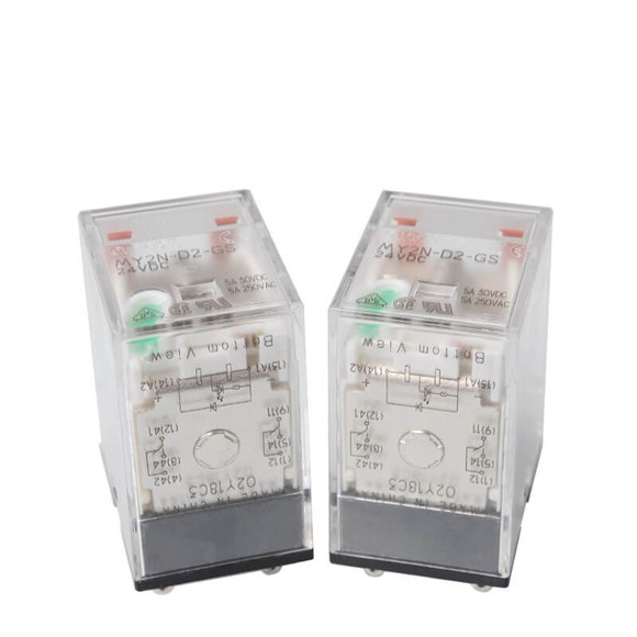 Picture of Omron MY4N 4-Pole Miniature Power Relay with Plug-in Terminals and Operation Indicator(White)