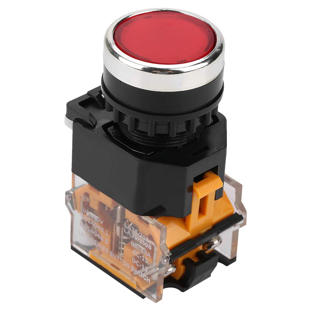 Picture of LA38 Industrial Push Switch with 22mm Mounting Hole- Red and Green| 24v 48v Dc 110v 220v 380v 660v AC(Red, Green)