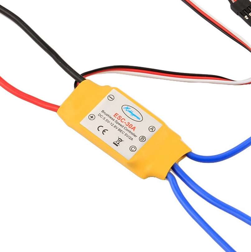 Picture of 30A ESC for Brushless Motors | Speed Controller for Drones & RC Vehicles(Yellow)