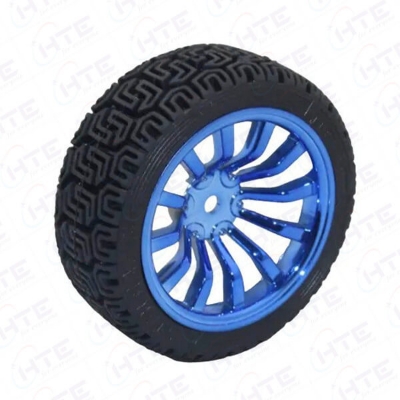 Picture of 65mm Rubber Wheel with Motor Mounting Bracket(Blue)
