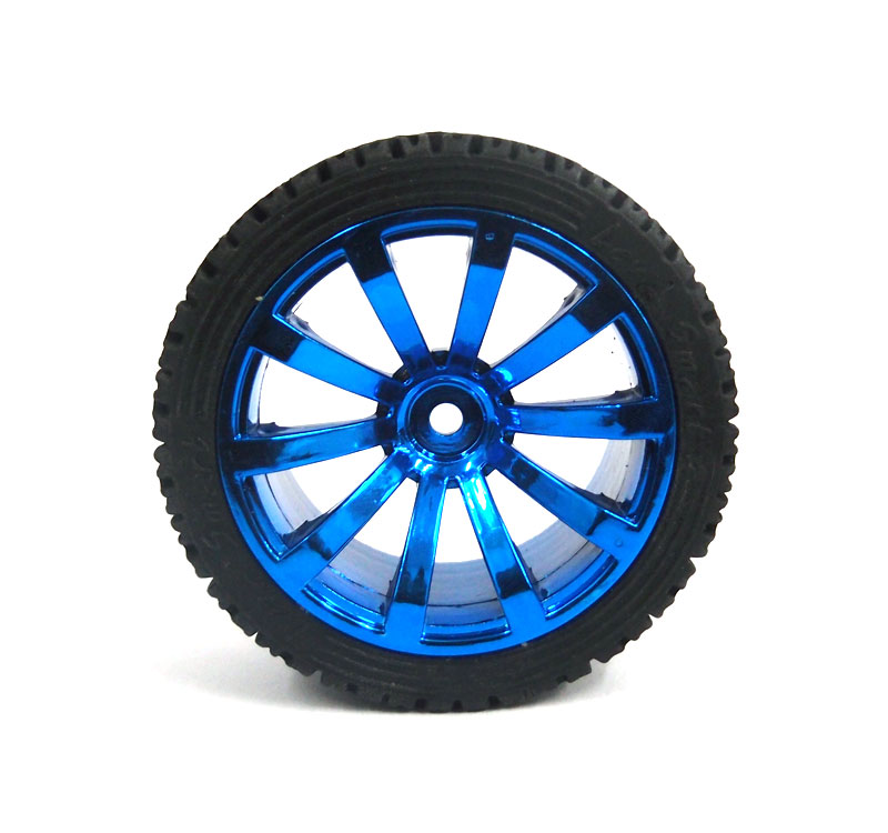 Picture of 65mm Rubber Wheel with Motor Mounting Bracket(Blue)