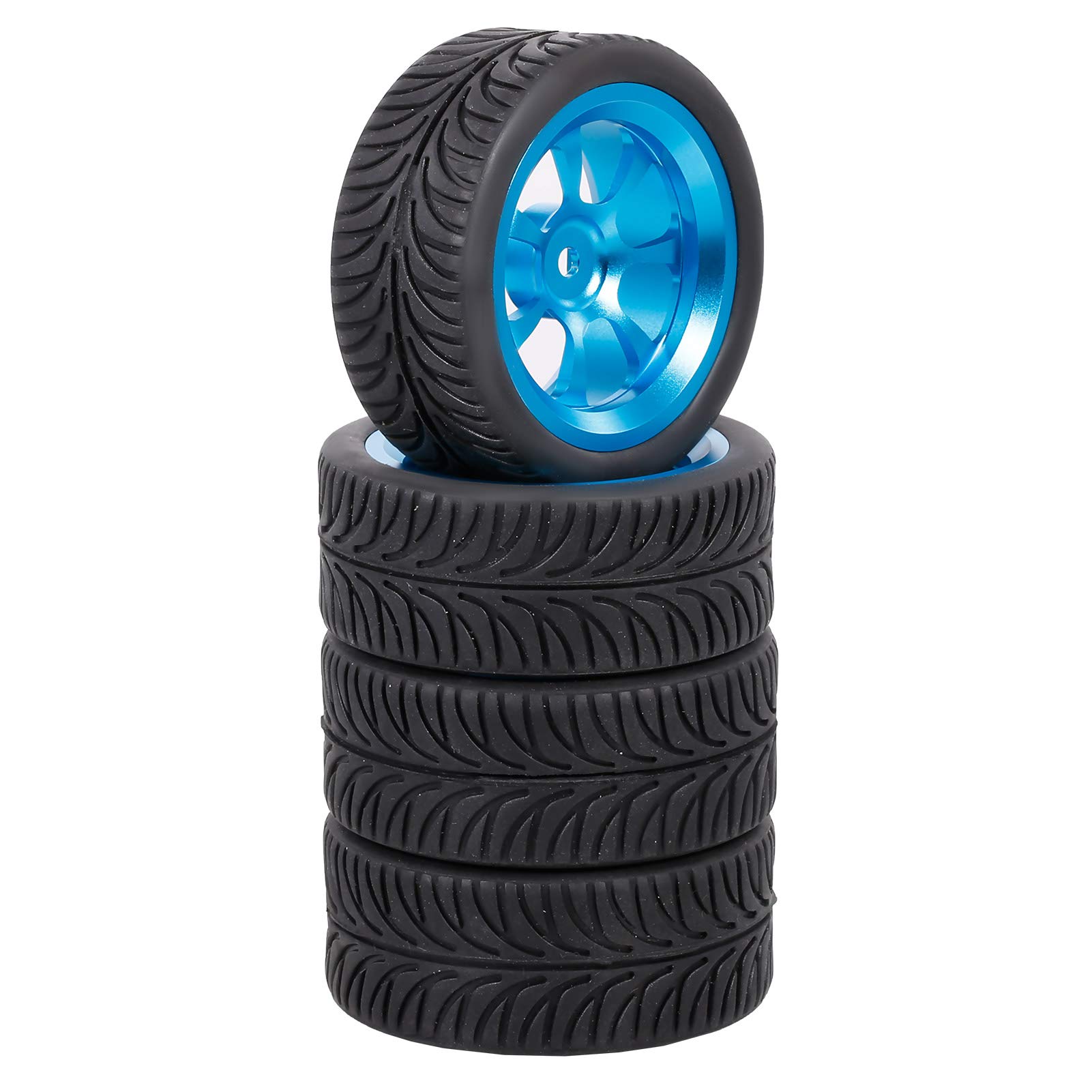 Picture of 65mm Rubber Wheel with Motor Mounting Bracket(Blue)