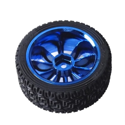 Picture of 65mm Rubber Wheel with Motor Mounting Bracket(Blue)