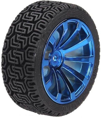 Picture of 80mm Rubber Wheel – For RC Cars & Robotics Applications(Blue)