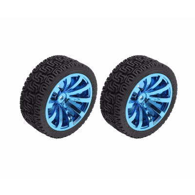 Picture of 80mm Rubber Wheel – For RC Cars & Robotics Applications(Blue)