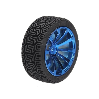 Picture of 80mm Rubber Wheel – For RC Cars & Robotics Applications(Blue)