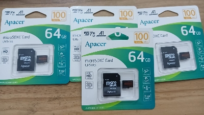 Picture of Apacer 64GB microSDXC UHS-I U1, Class10, R100 AP64GMCSX10UB-R(64GB)