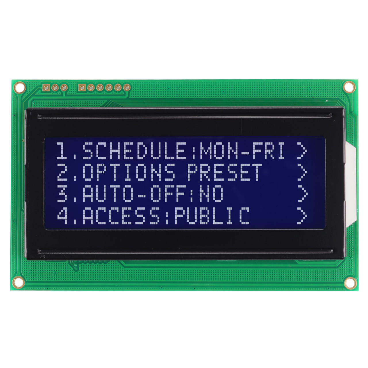 Picture of 20x4 2004 White on Blue Character LCD with Backlight(Blue)