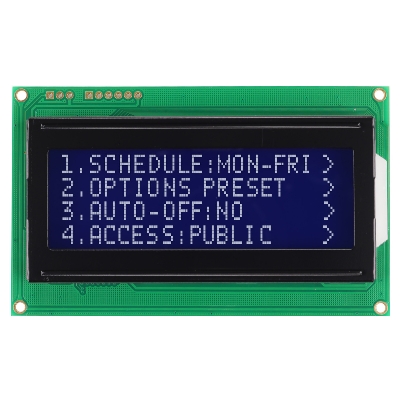 Picture of 20x4 2004 White on Blue Character LCD with Backlight(Blue)