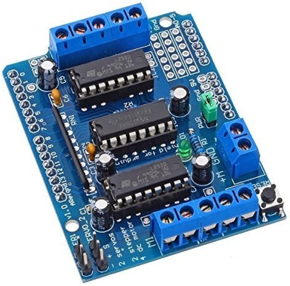 Picture of L293D Dc Motor/Steeper Motor Driver Servo Shield(Blue)