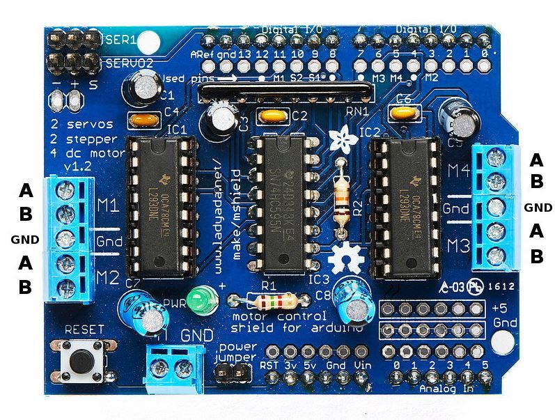 Picture of L293D Dc Motor/Steeper Motor Driver Servo Shield(Blue)