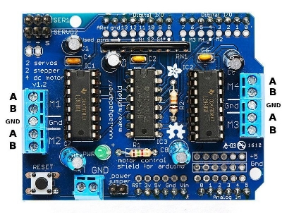 Picture of L293D Dc Motor/Steeper Motor Driver Servo Shield(Blue)
