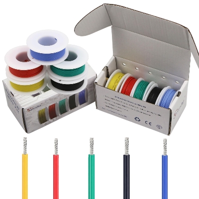 Picture of Silicone Wire 30AWG 30 Gauge Flexible Tinned Copper Wire -1ft