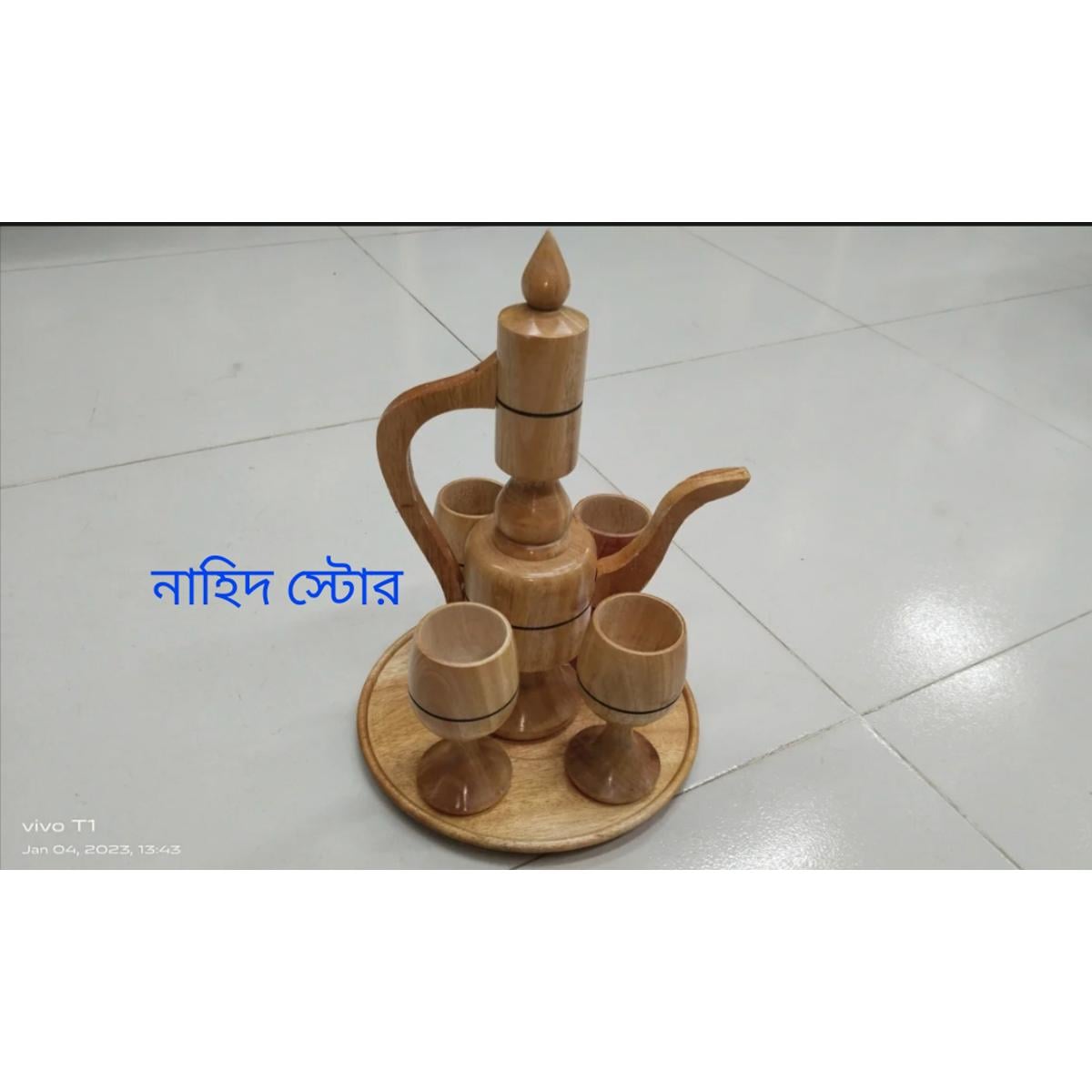 Picture of Kids Pot Toy Cup Set - Wooden Soraf Set For Baby, Medium - Multicolor
