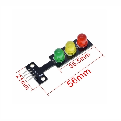 Picture of 5V Mini LED Traffic Signal Display Module(Black)
