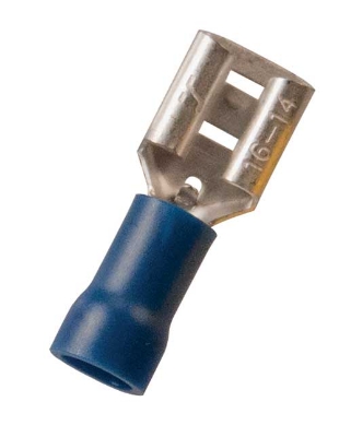Picture of Electrical Crimp Spade Terminal – Blue Insulated Female Connector, 16-14 AWG -10PCS(Blue)
