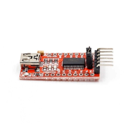 Picture of FT232RL FTDI USB to TTL Serial Adapter Module (3.3V/5.5V)(Red)