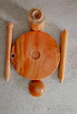 Picture of Wooden Kitchen Tissue Holder টিস্যু -Brown MEHGONI  WOOD - Multicolor
