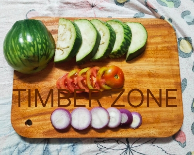 Picture of Add Elegance To Your Kitchen With The Wood Handcrafted Cutting Board, Offering High Quality And Fine Wooden Construction. - Multicolor