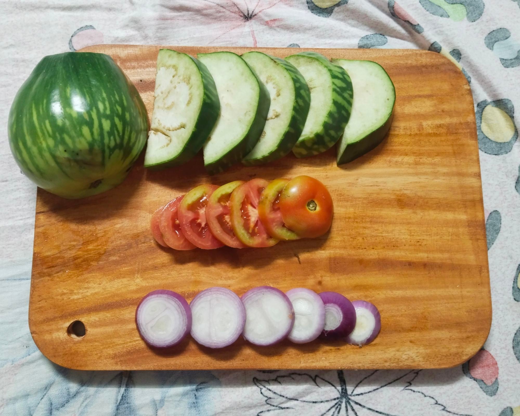 Picture of Add Elegance To Your Kitchen With The Wood Handcrafted Cutting Board, Offering High Quality And Fine Wooden Construction. - Multicolor