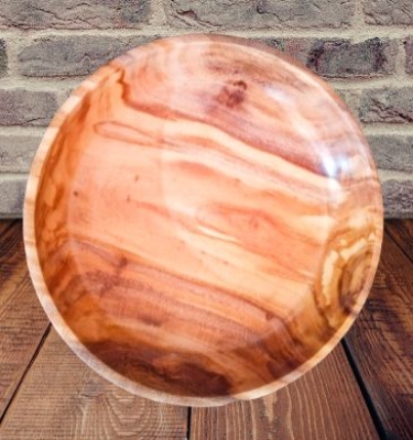 Picture of 2023 Traditional Natural Mehguni  Wooden Made Serving Bowl For Dry Snacks Only Kitchen Accessories Uses ( 11 inch ) - Multicolor