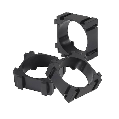 Picture of 18650 Lithium Battery Holder Plastic Battery Pack Bracket with Stitched Card Slot for DIY Fixed Battery-10PCs(Black)