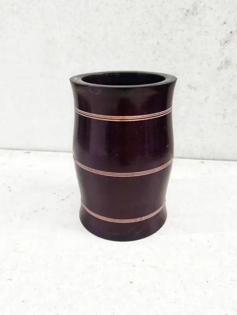 Picture of Eco Friendly mehuguni wood colourful pen ,Brush holder  holder ,office and home - Multicolor