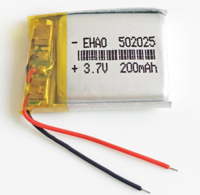 Picture of 3.7V 200mAh Li-Po BatteryLithium Polymer (LiPo) Battery Single Cell Rechargeable Battery for DIY Projects RC Toys and Wearable Devices(Silver)