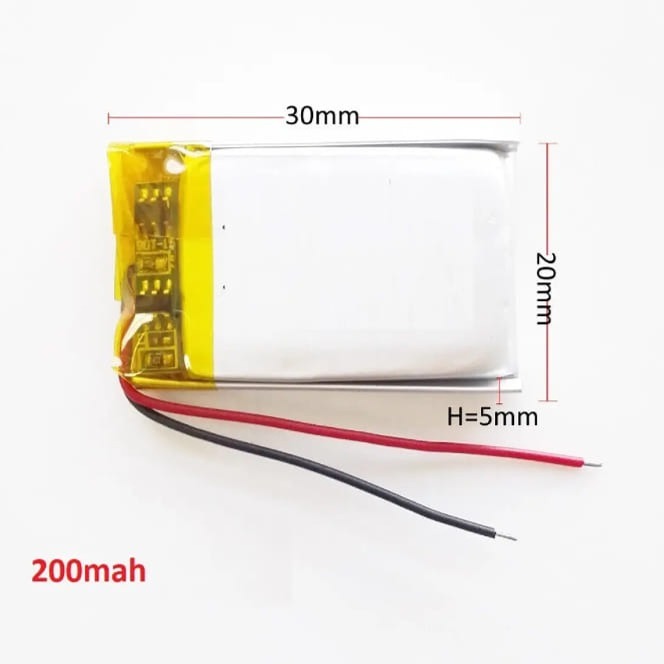 Picture of 3.7V 200mAh Li-Po BatteryLithium Polymer (LiPo) Battery Single Cell Rechargeable Battery for DIY Projects RC Toys and Wearable Devices(Silver)