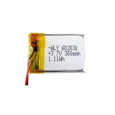 Picture of 3.7V 300mAh Li-Po BatteryLithium Polymer (LiPo) Battery Single Cell Rechargeable Battery for DIY Projects RC Toys and Wearable Devices(Silver)