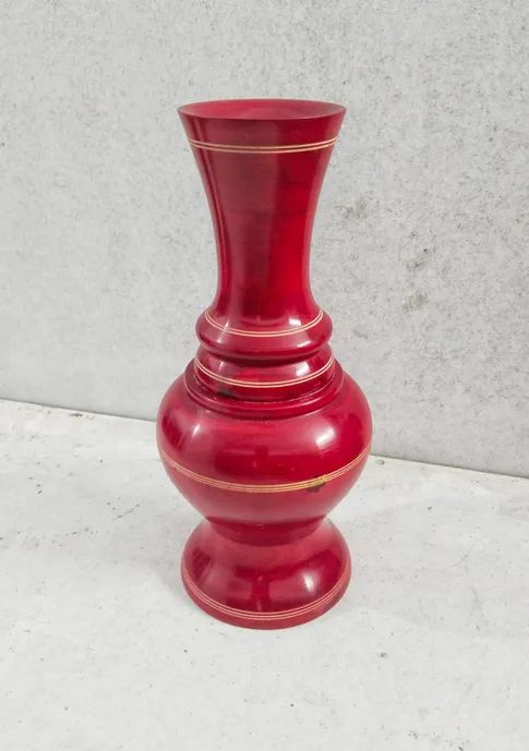 Picture of Colorful 10 Inch wooden flower vase classic style/ wooden craft vase /home decor wood flower vases - Multicolor