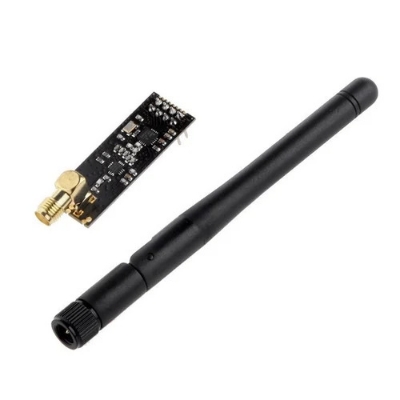 Picture of nRF24L01+ PA LNA 2.4GHz Wireless Transceiver Module with SMA Antenna | Long-Range RF Communication for Arduino, ESP32, STM32 & IoT Projects(Black)