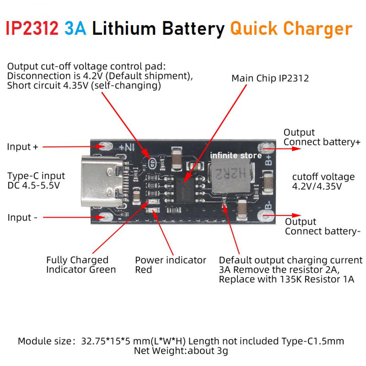 Picture of IP2312 5V 3A Charging & Boost Module(Black)