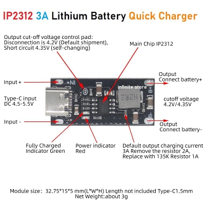 Picture of IP2312 5V 3A Charging & Boost Module(Black)