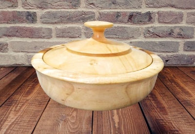 Picture of Classic Style Mehguni  wood bowl kitchen storage bowl dry  food containers dinner dishes vintage salad rice style tableware noodles bowl with lid - Multicolor